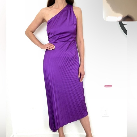 Sam Edelman Purple One Shoulder Dress - Picture 1 of 8